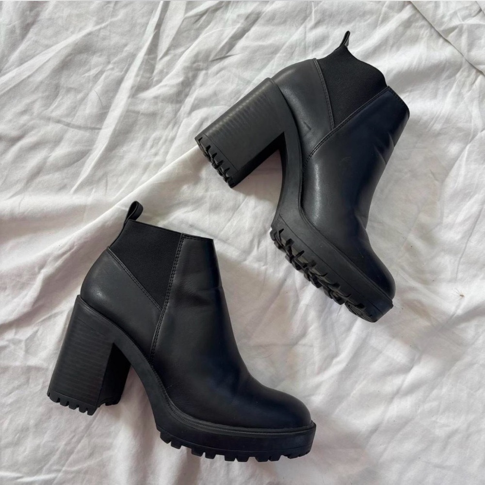 Mango Black Heeled Boots
